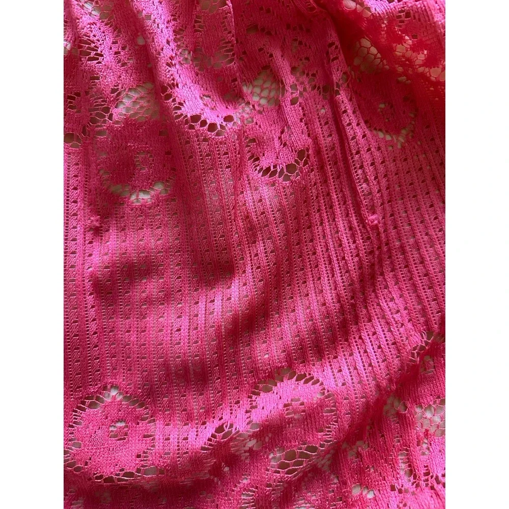 Free People Lace Rocca Dress Dusty Rose Pink Sleeveless Open Back Dress Sz Med - Picture 9 of 9